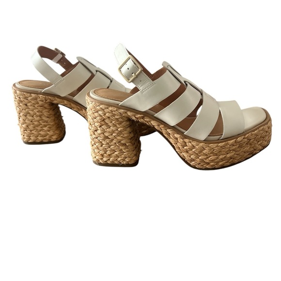 Women's Cream Platform Sandals - Picture 2 of 8